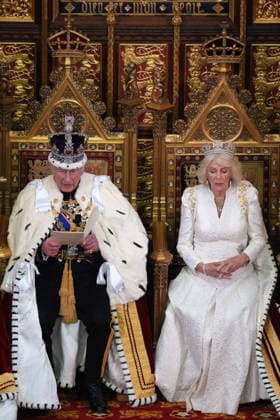 Britain Politics King s Speech Britain s King Charles III speaks as he sits besides Queen Camilla during the State Opening of Parliament at the Palace of Westminster in London, Wednesday, May 13, 2026.(AP Photo Kirsty Wigglesworth, Pool), Credit:Kirsty Wigglesworth PA ROTA - B68 Avalon GBR, London  Copyright: xKirstyxWigglesworthx xPAxROTAx-xB68x xAvalonx 1098558434