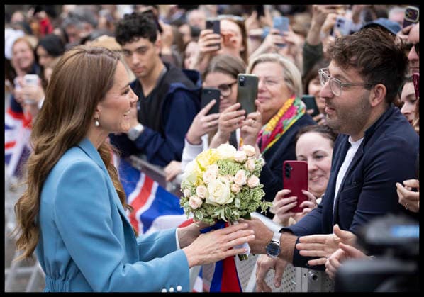 . 13 05 2026. Reggio Emilia, Italy. Kate Middleton. the Princess of Wales , on a walkabout outside the town hall in Reggio Emilia on day one of her visit to Italy.  xStephenxLockx xi-Imagesx IIM-26766-0040