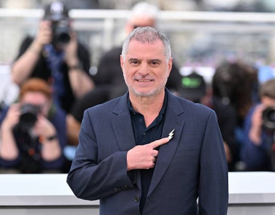 79th Cannes Film Festival: The Electric Kiss photocall CANNES, FRANCE - MAY 13: French film director and screenwriter Pierre Salvadori poses during a photocall for the film La Venus electrique (The Electric Kiss) at the 79th edition of the Cannes Film Festival in Cannes, France on May 13, 2026. Mustafa Yalcin Anadolu Cannes France. Editorial use only. Please get in touch for any other usage.  Copyright: x2026xAnadoluxMustafaxYalcinx