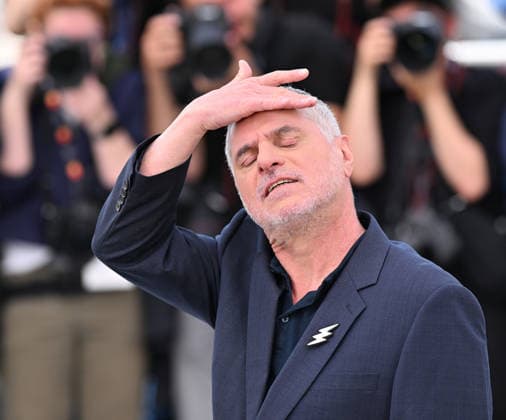 79th Cannes Film Festival: The Electric Kiss photocall CANNES, FRANCE - MAY 13: French film director and screenwriter Pierre Salvadori poses during a photocall for the film La Venus electrique (The Electric Kiss) at the 79th edition of the Cannes Film Festival in Cannes, France on May 13, 2026. Mustafa Yalcin Anadolu Cannes France. Editorial use only. Please get in touch for any other usage.  Copyright: x2026xAnadoluxMustafaxYalcinx