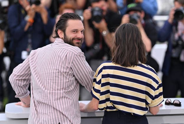 79th Cannes Film Festival: The Electric Kiss photocall CANNES, FRANCE - MAY 13: French actor Pio Marmai (L) poses during a photocall for the film La Venus electrique (The Electric Kiss) at the 79th edition of the Cannes Film Festival in Cannes, France on May 13, 2026. Mustafa Yalcin Anadolu Cannes France. Editorial use only. Please get in touch for any other usage.  Copyright: x2026xAnadoluxMustafaxYalcinx