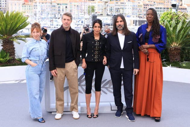 Cannes - Un Certain Regard Jury Photocall JD Un Certain Regard Jury Member Laura Samani, Un Certain Regard Jury Member Thomas Cailley, Un Certain Regard Jury President Leïla Bekhti, Un Certain Regard Jury Member Khaled Mouzanar and Un Certain Regard Jury Member Angele Diabang poses during the Un Certain Regard photocall at the 79th annual Cannes Film Festival at Palais des Festivals on May 13, 2026 in Cannes, France. Photo by Jerome Domine ABACAPRESS.COM Cannes France  Copyright: xDominexJerome ABACAx