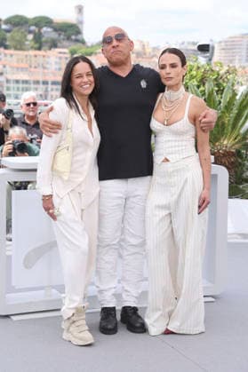 Michelle Rodriguez, Vin Diesel and Jordana Brewster at the photocall for the movie The Fast and the Furious at the Festival de Cannes 2026 79 Cannes International Film Festival at the Palais des Festivals Cannes, 13 05 2026 Foto:xD.xBedrosianx xFuturexImagex furious_6552