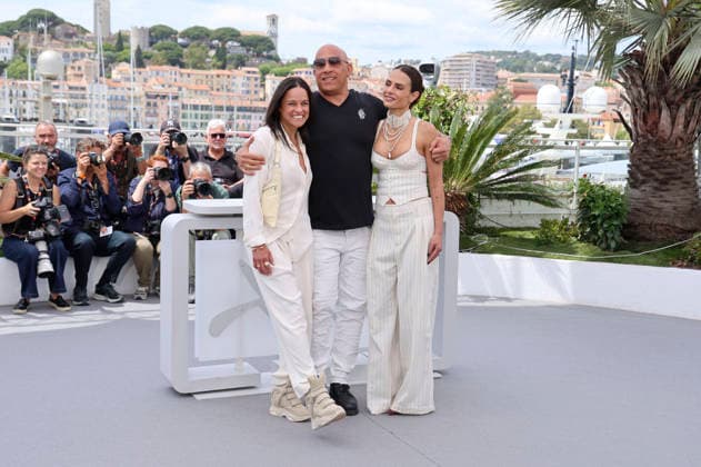Michelle Rodriguez, Vin Diesel and Jordana Brewster at the photocall for the movie The Fast and the Furious at the Festival de Cannes 2026 79 Cannes International Film Festival at the Palais des Festivals Cannes, 13 05 2026 Foto:xD.xBedrosianx xFuturexImagex furious_6555
