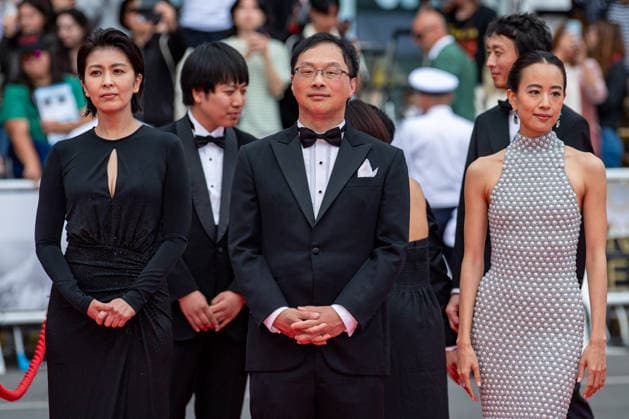 Cannes Nagi Notes Screening NG Terutaro Osanai, a guest, Shizuka Ishibaschi, Koji Fukada, Takako Matsu, Tan Si En and a guest attending the ‘Nagi Notes’ Screening and Red Carpet at Palais Des Festivals in Cannes, France on May 13 2026 as part of the 79th Cannes Film Festival. Photo by Nicolas Genin ABACAPRESS.COM Cannes France  Copyright: xGeninxNicolas ABACAx