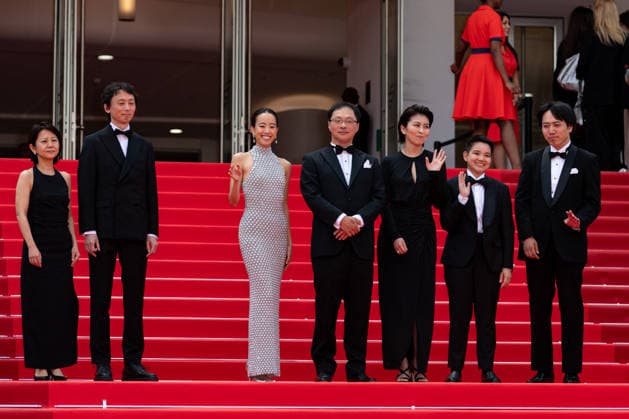 Cannes Nagi Notes Screening NG Terutaro Osanai, a guest, Shizuka Ishibaschi, Koji Fukada, Takako Matsu, Tan Si En and a guest attending the ‘Nagi Notes’ Screening and Red Carpet at Palais Des Festivals in Cannes, France on May 13 2026 as part of the 79th Cannes Film Festival. Photo by Nicolas Genin ABACAPRESS.COM Cannes France  Copyright: xGeninxNicolas ABACAx