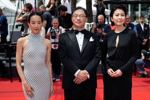 Cannes Nagi Notes Screening NG Takako Matsu, Koji Fukada and Shizuka Ishibaschi attending the ‘Nagi Notes’ Screening and Red Carpet at Palais Des Festivals in Cannes, France on May 13 2026 as part of the 79th Cannes Film Festival. Photo by Nicolas Genin ABACAPRESS.COM Cannes France  Copyright: xGeninxNicolas ABACAx