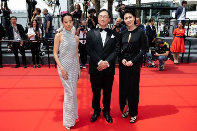 Cannes Nagi Notes Screening NG Takako Matsu, Koji Fukada and Shizuka Ishibaschi attending the ‘Nagi Notes’ Screening and Red Carpet at Palais Des Festivals in Cannes, France on May 13 2026 as part of the 79th Cannes Film Festival. Photo by Nicolas Genin ABACAPRESS.COM Cannes France  Copyright: xGeninxNicolas ABACAx