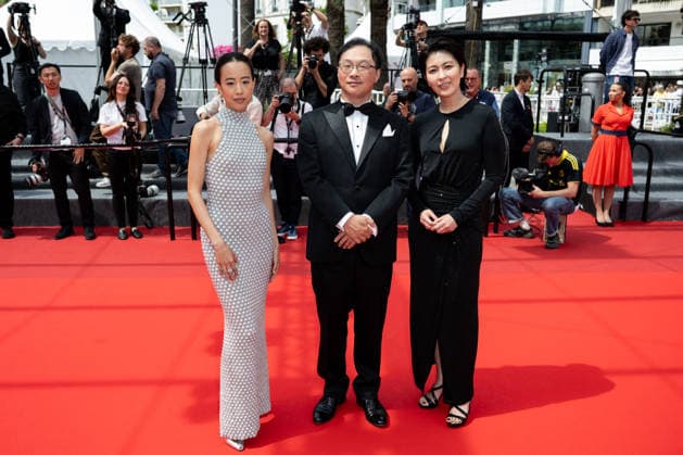 Cannes Nagi Notes Screening NG Takako Matsu, Koji Fukada and Shizuka Ishibaschi attending the ‘Nagi Notes’ Screening and Red Carpet at Palais Des Festivals in Cannes, France on May 13 2026 as part of the 79th Cannes Film Festival. Photo by Nicolas Genin ABACAPRESS.COM Cannes France  Copyright: xGeninxNicolas ABACAx