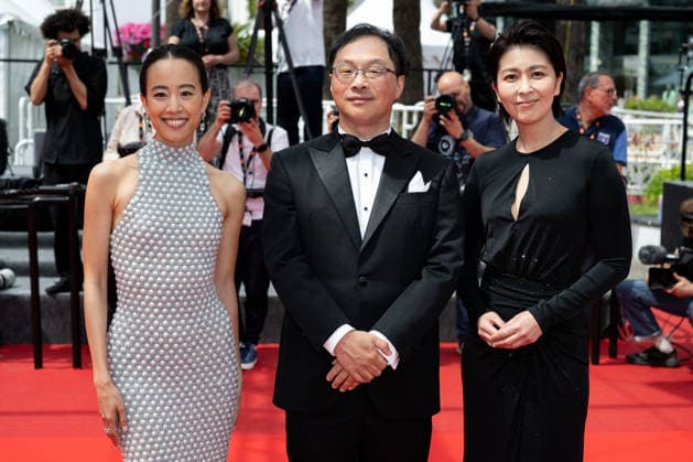 Cannes Nagi Notes Screening NG Takako Matsu, Koji Fukada and Shizuka Ishibaschi attending the ‘Nagi Notes’ Screening and Red Carpet at Palais Des Festivals in Cannes, France on May 13 2026 as part of the 79th Cannes Film Festival. Photo by Nicolas Genin ABACAPRESS.COM Cannes France  Copyright: xGeninxNicolas ABACAx