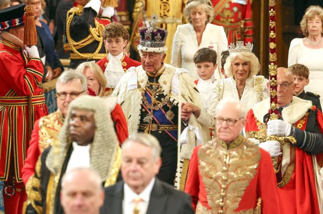 King Charles and Queen Camilla attend the State Opening of Parliament King Charles and Queen Camilla attend the State Opening of Parliament, in the House of Lords Chamber, Palace of Westminster, London, UK, on the 13th May 2026. Picture by Richard Pohle WPA-Pool London Palace of Westminster London United Kingdom  WHA-0817