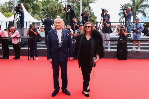 May 13, 2026, Cannes, Cote D azur, France: JERZY SKOLIMOWSKI and EWA PIASKOWSKA on the red carpet for the premiere screening of NAGI NOTES at the 79th Annual Cannes Film Festival at Palais des Festivals in Cannes, France Cannes France  - ZUMAc179 20260513_zep_c179_097 Copyright: xMickaelxChavetx
