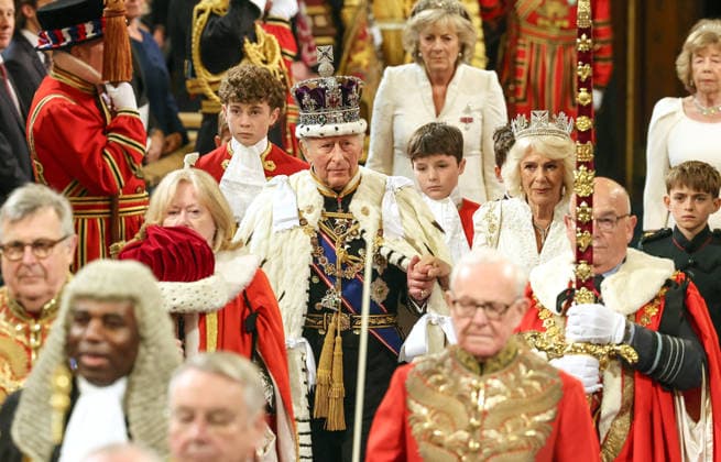 King Charles and Queen Camilla attend the State Opening of Parliament King Charles and Queen Camilla attend the State Opening of Parliament, in the House of Lords Chamber, Palace of Westminster, London, UK, on the 13th May 2026. Picture by Richard Pohle WPA-Pool London Palace of Westminster London United Kingdom  WHA-0817