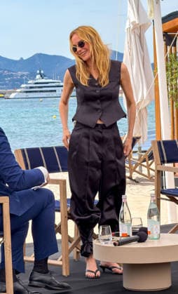 Cannes - Diane Kruger at Lunch Talk about AI organized by BMW German actress Diane Kruger attending an exclusive Lunch Talk on the theme of ‘The Human Lens’, about AI in Cinema industry organized by BMW at the Plage des Palmes in Cannes, South of France on May 13, 2026. Photo by Christophe Geyres ABACAPRESS.COM Cannes France  Copyright: xABACAx
