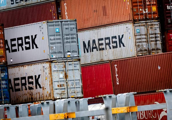 King visit the port of Rotterdam. Rotterdam, the Netherlands. 13 May 2026 Containers in the APM terminal during a visit by King Willem-Alexander and David van Weel, Minister of Justice and Security, at the port of Rotterdam. The visit is all about subversion and resilience against drug crime and military threats. Rotterdam The Netherlands  Copyright: xDPPA POOL RDWx