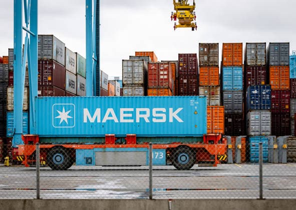 King visit the port of Rotterdam. Rotterdam, the Netherlands. 13 May 2026 Containers in the APM terminal during a visit by King Willem-Alexander and David van Weel, Minister of Justice and Security, at the port of Rotterdam. The visit is all about subversion and resilience against drug crime and military threats. Rotterdam The Netherlands  Copyright: xDPPA POOL RDWx