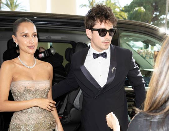 Cannes Charles Leclerc, Alexandra Saint Mleux Exits Martinez MP Cannes, France- May 13: Charles Leclerc, Alexandra Saint Mleux leave Hotel Martinez during 79th Festival of Cannes, on May 13, 2026 in Cannes, France. Photo by Marco Piovanotto ABACAPRESS:COM Cannes France  Copyright: xPiovanottoxMarco ABACAx