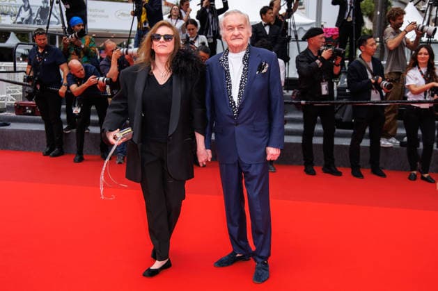 May 13, 2026, Cannes, France: Polish director Jerzy Skolimowski (R) attends the red carpet of Nagi Notes at the 79th Cannes Film Festival. Cannes France  - ZUMAs197 20260513_aaa_s197_144 Copyright: xMarcoxBaradax
