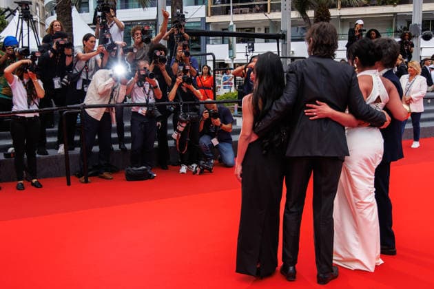 May 13, 2026, Cannes, France: Anna Diaz, Diego Luna, Adriana Paz and Gael Garcia Bernal attend the red carpet of Nagi Notes at the 79th Cannes Film Festival. Cannes France  - ZUMAs197 20260513_aaa_s197_151 Copyright: xMarcoxBaradax