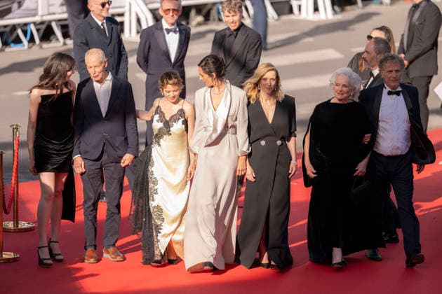Cannes La Vie Dune Femme Red Carpet EB French actress Suzanne De Baecque, French actor Charles Berling, French actress Melanie Thierry, French actress Marie-Christine Barrault, French director Charline Bourgeois-Tacquet, French actress Lea Drucker, French producer David Thion, French producer Philippe Martin and Belgian film producer Jacques-Henri Bronckart during the red carpet screening of La Vie d’une Femme directed by Charline Bourgeois-Tacquet during the 79th Cannes Film Festival in Cannes, France on May 13, 2026. Photo by Eliot Blondet ABACAPRESS.COM Cannes France France  Copyright: xBlondetxEliot ABACAx