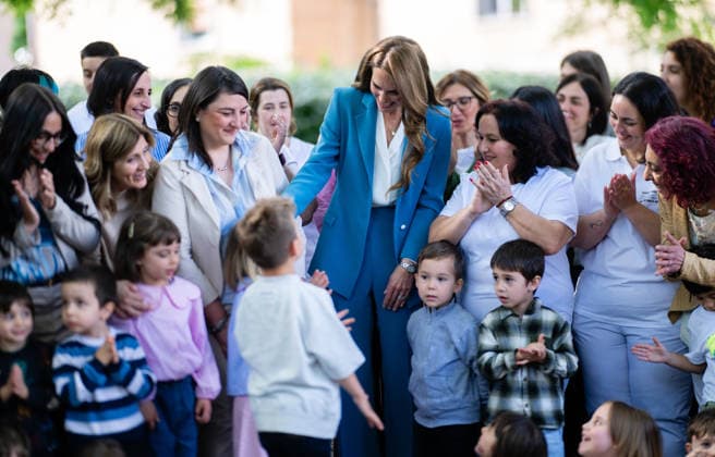 . 13 05 2026. Reggio Emilia, Italy. Kate Middleton. the Princess of Wales, during a visit the Scuola Comunale d infanzia Anna Frank pre school in Reggio Emilia on day one of her visit to Italy.  xi-Imagesx xPoolx IIM-26766-0252