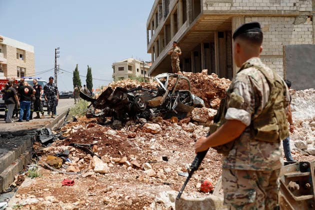 May 13, 2026, Chouf District, Mount Lebanon, lebanon: A series of four Israeli drone strikes targeted the coastal highway linking Sidon to southern Lebanon, hitting areas in Barja, Jiyeh, Saadiyat and Sidon. The attacks killed at least nine people, including a mother and her two children, and wounded one person, marking one of the deadliest days along the coastal route in recent weeks. Chouf District lebanon  - ZUMAb339 20260513_znp_b339_005 Copyright: xAbdulxKaderxAlxBayx