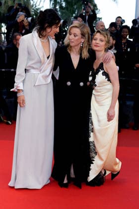 Charline Bourgeois Tacquet, Léa Drucker, Mélanie Thierry Tasaki jewelry, Dior Haute Couture dress Descente des marches du film La vie dune femme lors du 79ème Festival International du Film de Cannes, le 13 mai 2026 Olivier Borde Bestimage People leaving the red carpet for A womans life at the 79th Cannes International Film Festival on May 13, 2026 Cannes France  Copyright: xOLIVIERxBORDEx xBESTIMAGExOLIVIERxBORDEx xBESTIMAGEx