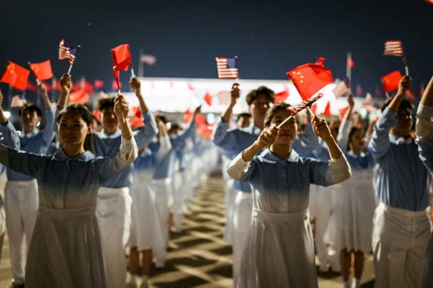 President Donald Trump arrives at Beijing Capital International Airport in Beijing, China, on Wednesday, May 13, 2026, where he is greeted by China s Vice President Han Zheng and feted with an elaborate arrival ceremony. Photo via The White House  WAX2026051302 THExWHITExHOUSE