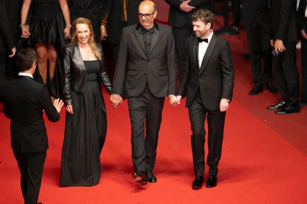 Cannes Labandon Red Carpet EB French actress Emmanuelle Bercot, French director and screenwriter Vincent Garenq and French actor Antoine Reinartz arrive for the screening of the film L Abandon at the 79th edition of the Cannes Film Festival in Cannes, southern France on May 13, 2026. Photo by Eliot Blondet ABACAPRESS.COM Cannes France France  Copyright: xBlondetxEliot ABACAx