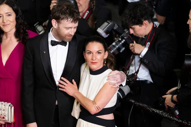 Cannes Labandon Red Carpet EB French actor Antoine Reinartz and Samuel Paty s sister Mickaelle Paty arrive for the screening of the film L Abandon at the 79th edition of the Cannes Film Festival in Cannes, southern France on May 13, 2026. Photo by Eliot Blondet ABACAPRESS.COM Cannes France France  Copyright: xBlondetxEliot ABACAx