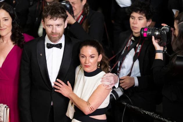 Cannes Labandon Red Carpet EB French actor Antoine Reinartz and Samuel Paty s sister Mickaelle Paty arrive for the screening of the film L Abandon at the 79th edition of the Cannes Film Festival in Cannes, southern France on May 13, 2026. Photo by Eliot Blondet ABACAPRESS.COM Cannes France France  Copyright: xBlondetxEliot ABACAx