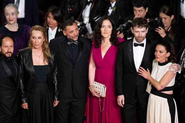 Cannes Labandon Red Carpet EB French actress Emmanuelle Bercot, French actor Antoine Reinartz and Samuel Paty s sister Mickaelle Paty arrive for the screening of the film L Abandon at the 79th edition of the Cannes Film Festival in Cannes, southern France on May 13, 2026. Photo by Eliot Blondet ABACAPRESS.COM Cannes France France  Copyright: xBlondetxEliot ABACAx