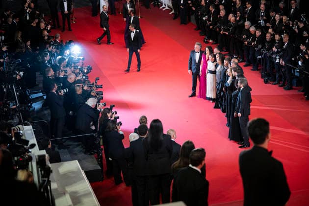 Cannes Labandon Red Carpet EB French director and screenwriter Vincent Garenq, French actor Antoine Reinartz, French actor Nedjim Bouizzoul, a guest, Samuel Paty s sister Mickaelle Paty, French actress Emmanuelle Bercot, French producer Francois Kraus, French actor Diamadoua Sissoko, a guest, French actress Emma Boumali, French actor Azize Kabouche, guests, French actress Mounira Barbouch, French actress Ahlam Slama arrive for the screening of the film L Abandon at the 79th edition of the Cannes Film Festival in Cannes, southern France on May 13, 2026.Photo by Eliot Blondet ABACAPRESS.COM Cannes France France Copyright: xBlondetxEliot ABACAx