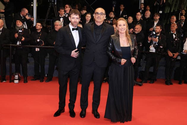 Cannes - L Abandon (Forsaken) Red Carpet JD Emmanuelle Bercot, Vincent Garenq and Antoine Reinartz attends the L Abandon (Forsaken) screening during the 79th annual Cannes Film Festival at Palais des Festivals on May 13, 2026 in Cannes, France. Photo by Jerome Domine ABACAPRESS.COM Cannes France  Copyright: xDominexJerome ABACAx