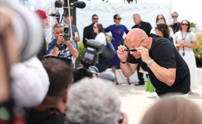 (260513) -- CANNES, May 13, 2026 -- Actor Vin Diesel poses for a photocall for the film Fast and Furious at the 79th edition of the Cannes Film Festival in Cannes, southern France, on May 13, 2026. ) FRANCE-CANNES-FILM FESTIVAL-FAST AND FURIOUS WuxHuiwo 