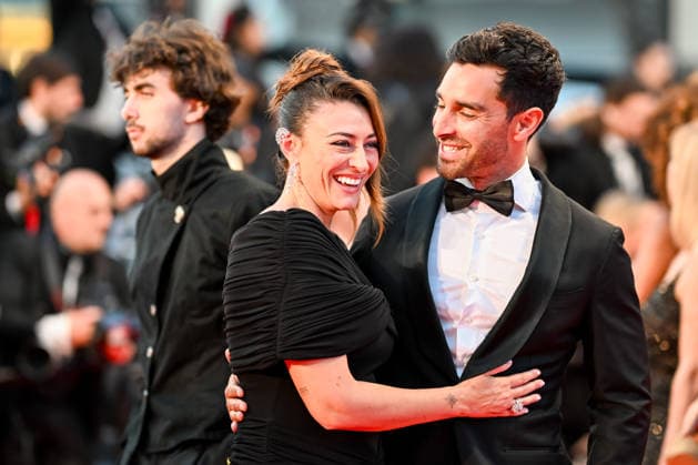79ème Festival International du Film de Cannes Montée des marches du film LAbandon 79th International Cannes Film Festival Red Carpet with Forsaken movie 455950 2026 05 13 Legrain Trapani, Rachel Miss France 2007 Leonard, Valentin  Copyright: xEstellexCarlierx xStarfacex STAR_455950_001