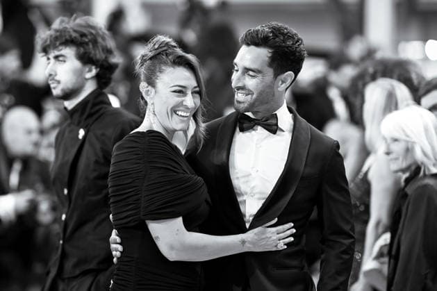 79ème Festival International du Film de Cannes Montée des marches du film LAbandon 79th International Cannes Film Festival Red Carpet with Forsaken movie 455950 2026 05 13 Legrain Trapani, Rachel Miss France 2007 Leonard, Valentin  Copyright: xEstellexCarlierx xStarfacex STAR_455950_002