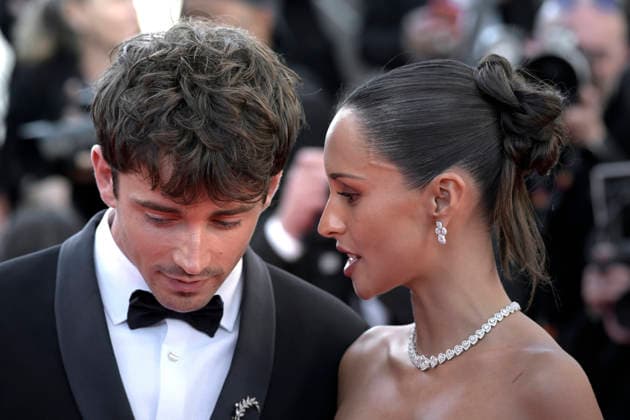 Charles Leclerc and Alexandra Leclerc attend the opening ceremony and La VÃ nus Electrique (The Electric Venus) screening during the 79th annual Cannes Film Festival at Palais des Festivals in Cannes, France on Wednesday, May 13, 2026.  CAN20260513216 RoccoxSpaziani