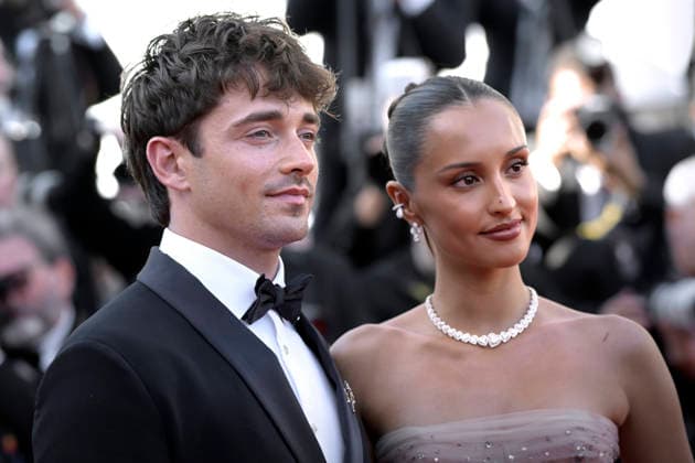 Charles Leclerc and Alexandra Leclerc attend the opening ceremony and La VÃ nus Electrique (The Electric Venus) screening during the 79th annual Cannes Film Festival at Palais des Festivals in Cannes, France on Wednesday, May 13, 2026.  CAN20260513234 RoccoxSpaziani