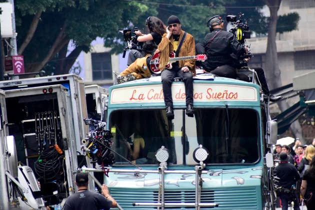 May 13, 2026, Mexico City, Ciudad de Mexico, Mexico: The Edge, guitarist of the Irish band U2, at the filming set for the upcoming music video Street of Dreams in Mexico City Downtown. on May 13, 2026 in Mexico City, Mexico. Mexico City Mexico - ZUMAe321 20260513_zea_e321_006 Copyright: xLuisxBarronx