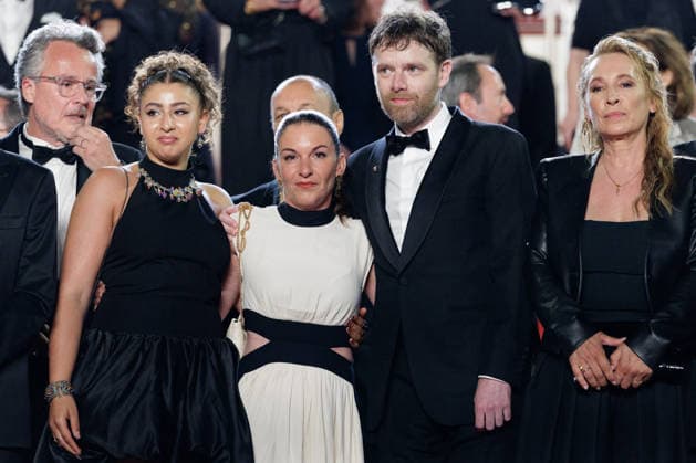 François Kraus, Emma Boumali, Mickaëlle Paty sister of Samuel Paty , Antoine Reinartz, Emmanuelle Bercot Descente des marches du film Labandon lors du 79ème Festival International du Film de Cannes, le 13 mai 2026 Olivier Borde Bestimage People leaving the red carpet for Forsaken at the 79th Cannes International Film Festival on May 13, 2026 Cannes France  Copyright: xOLIVIERxBORDEx xBESTIMAGExOLIVIERxBORDEx xBESTIMAGEx