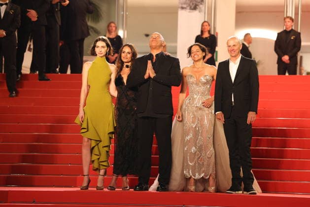 Cannes - The Fast And The Furious Red Carpet (L to R) Meadow Walker, Jordana Brewster, Vin Diesel, Michelle Rodriguez and Neal H. Moritz attend the The Fast And The Furious red carpet screening during the 79th annual Cannes Film Festival at Palais des Festivals on May 13, 2026 in Cannes, France. Photo by Jerome Domine ABACAPRESS.COM Cannes France  Copyright: xDominexJerome ABACAx