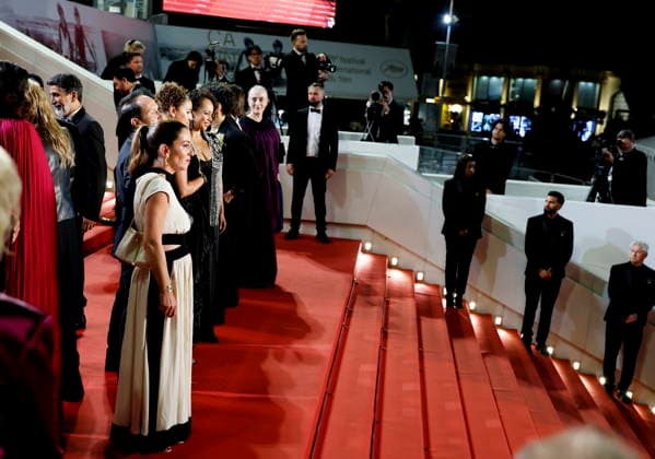 Mickaëlle Paty soeur de Samuel Paty , guest, Emma Boumali, Sandy Lewis Godefroy, Delphine Ernotte Montée des marches du film Labandon lors du 79ème Festival International du Film de Cannes, le 13 mai 2026 Jacovides Moreau Bestimage Red carpet for Forsaken at the 79th Cannes International Film Festival on May 13, 2026 Cannes France  Copyright: xJACOVIDES-MOREAUx xBESTIMAGExJACOVIDES-MOREAUx xBESTIMAGEx