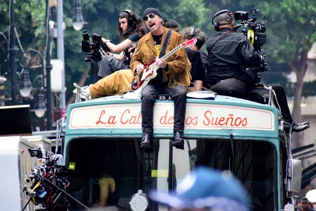 May 13, 2026, Mexico City, Ciudad de Mexico, Mexico: The Edge, guitarist of the Irish band U2, at the filming set for the upcoming music video Street of Dreams in Mexico City Downtown. on May 13, 2026 in Mexico City, Mexico. Mexico City Mexico - ZUMAe321 20260513_zea_e321_010 Copyright: xLuisxBarronx