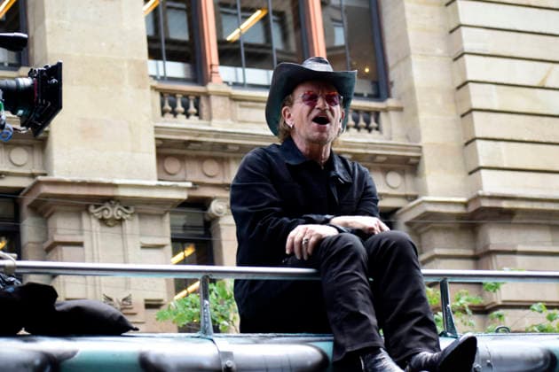 May 13, 2026, Mexico City, Ciudad de Mexico, Mexico: Bono lead of the Irish band U2, at the filming set for the upcoming music video Street of Dreams in Mexico City Downtown. on May 13, 2026 in Mexico City, Mexico. Mexico City Mexico - ZUMAe321 20260513_zea_e321_033 Copyright: xLuisxBarronx