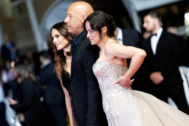 Jordana Brewster, Vin Diesel, Michelle Rodriguez Montée des marches du film The Fast and the Furious lors du 79ème Festival International du Film de Cannes, le 13 mai 2026 Olivier Borde Bestimage Red carpet for The Fast and the Furious at the 79th Cannes International Film Festival on May 13, 2026 Cannes France  Copyright: xOLIVIERxBORDEx xBESTIMAGExOLIVIERxBORDEx xBESTIMAGEx