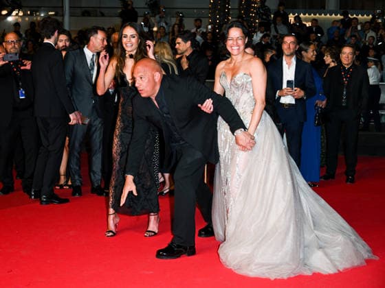 IPA84659122 - Cannes, 79th Cannes Film Festival 2026, evening 1 - red carpet of The Fast And The Furious - Pictured: Jordana Brewster, Vin Diesel and Michelle Rodriguez  Copyright: xManuelexMangiarottix xPoolxPhotoxEventsx07x 84659122