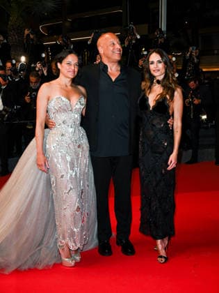 IPA84659142 - Cannes, 79th Cannes Film Festival 2026, evening 1 - red carpet of The Fast And The Furious - Pictured: Jordana Brewster, Vin Diesel and Michelle Rodriguez  Copyright: xManuelexMangiarottix xPoolxPhotoxEventsx07x 84659142