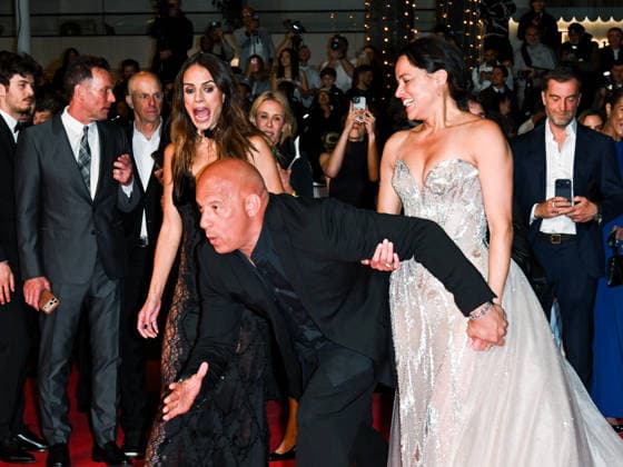 IPA84659131 - Cannes, 79th Cannes Film Festival 2026, evening 1 - red carpet of The Fast And The Furious - Pictured: Jordana Brewster, Vin Diesel and Michelle Rodriguez  Copyright: xManuelexMangiarottix xPoolxPhotoxEventsx07x 84659131