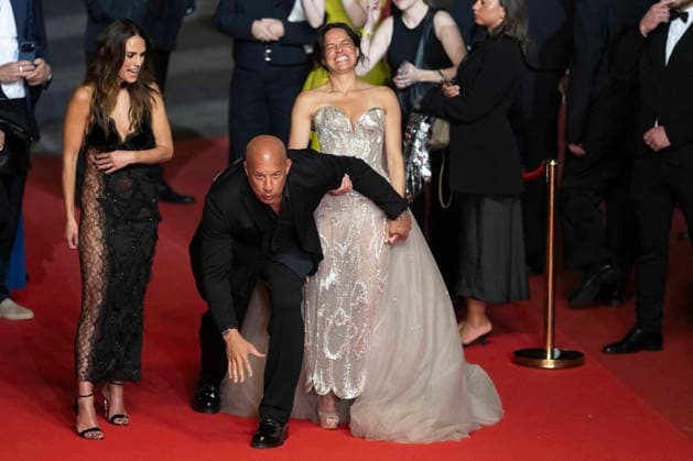 Cannes Fast And Furious Cannes Classics Red Carpet EB Jordana Brewster, Vin Diesel, and Michelle Rodriguez arrives for the screening of the film The Fast and the Furious at the 79th edition of the Cannes Film Festival in Cannes, southern France on May 13, 2026. Photo by Eliot Blondet ABACAPRESS.COM Cannes France France  Copyright: xBlondetxEliot ABACAx